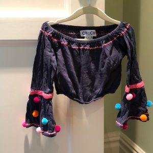 Chach crop top cover up girls size 4